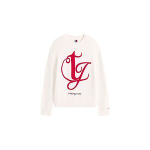 Tommy Hilfiger Jeans Cream Recycled Cotton Men's Sweatshirt